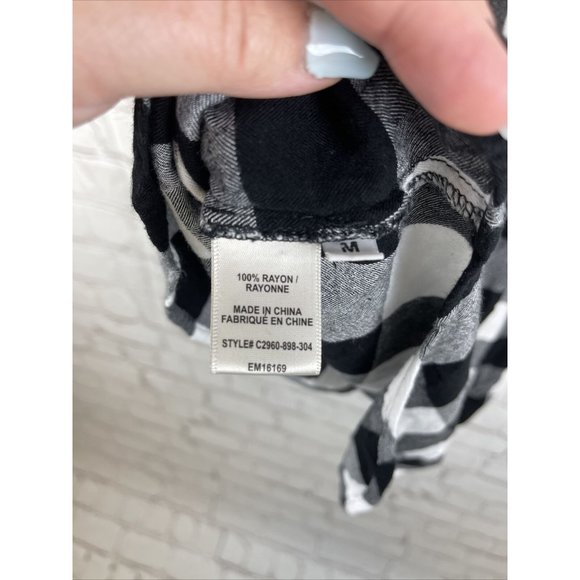 Anthropologie Cloth & Stone Gingham Checkered Print Tunic Medium - Picture 5 of 5